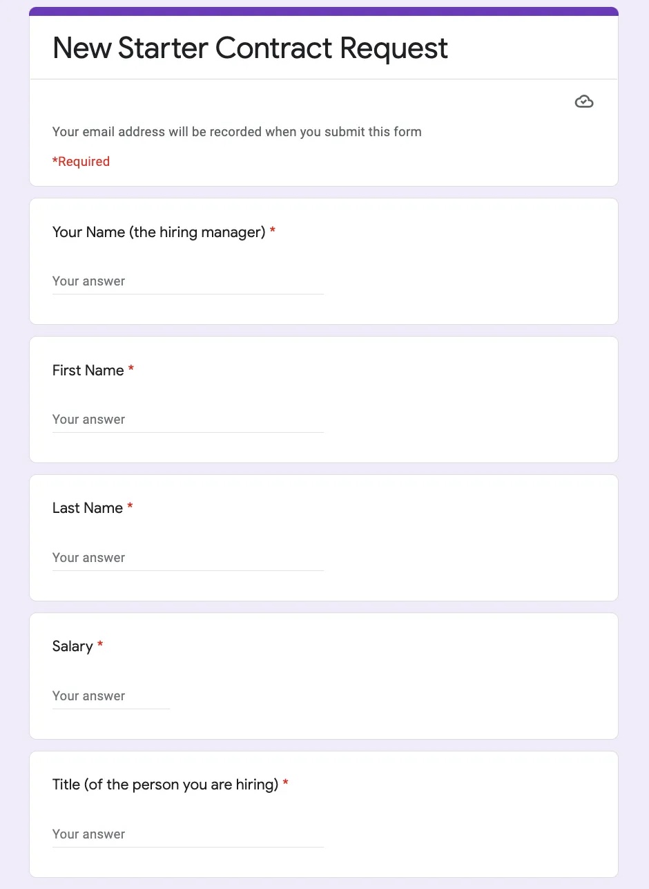 Contract Form